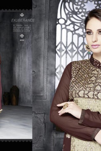 6202 Brown LEO Designer Party Wear Suit