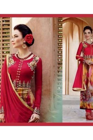 H5402 Fiesta Red HEER KIMORA WEDDING WEAR 