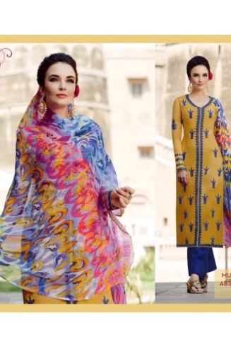 H5404 Yellow HEER KIMORA WEDDING WEAR 