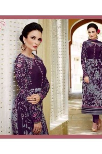 H5406 Purple HEER KIMORA WEDDING WEAR 