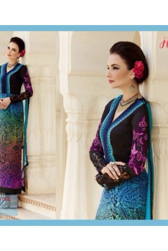 H5407 Blue HEER KIMORA WEDDING WEAR 