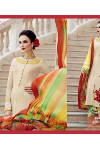 H5410 Beige HEER KIMORA WEDDING WEAR 