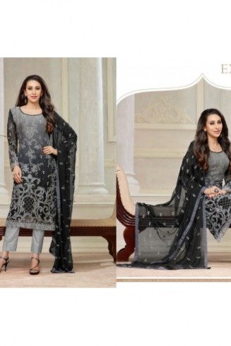 Black Indian Embroidered Suit Designer Salwar Suit