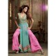ML2407 Sea Blue And Pink Lavish By Maisha Party Dress ML2407 Sea Blue And Pink Lavish By Maisha Party Dress