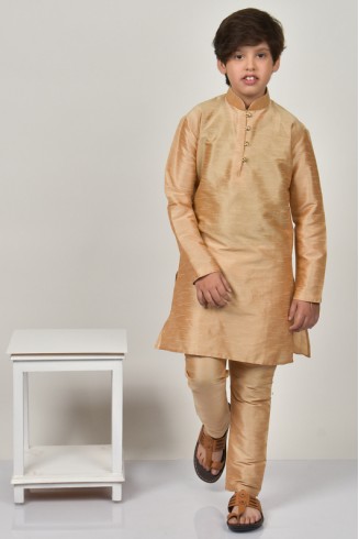 Dull Gold Indian Boys Kurta Pajama