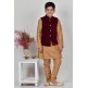 Maroon Velvet Boys Waistcoat For Festive Season Maroon Velvet Boys Waistcoat For Festive Season