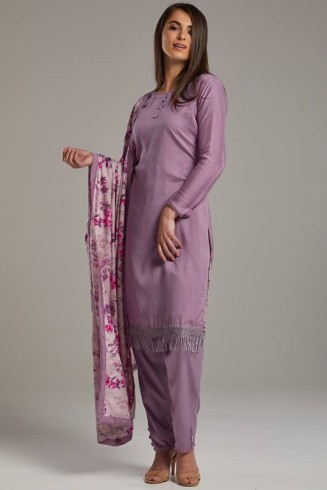 Purple Readymade Indian Salwar kameez