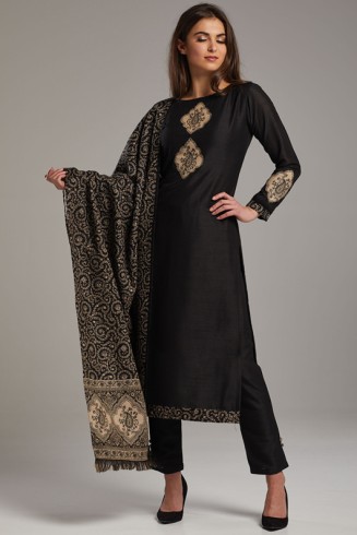 Black Indian Designer Evening Wear Salwar Suit