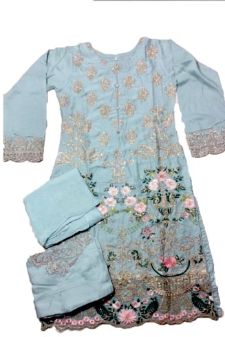 MINT GREEN SUMMER SPRING PAKISTANI STYLE LAWN READYMADE SUIT
