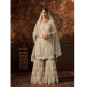Beige Gharara Pakistani Wedding Outfit  (Medium)