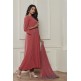 ROSE PINK TRENDY FULL FLARED READY MADE DRESS ROSE PINK TRENDY FULL FLARED READY MADE DRESS