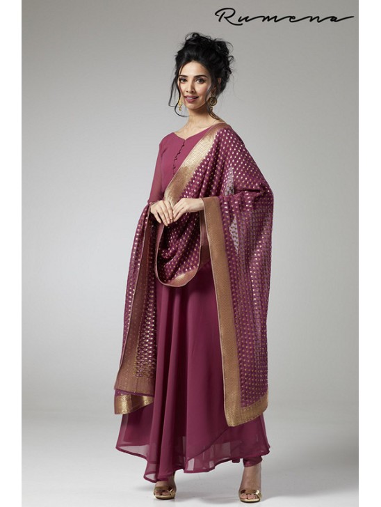PLUM CIRCULAR FLARED READY MADE DRESS PLUM CIRCULAR FLARED READY MADE DRESS