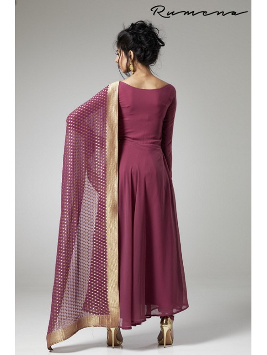 PLUM CIRCULAR FLARED READY MADE DRESS PLUM CIRCULAR FLARED READY MADE DRESS