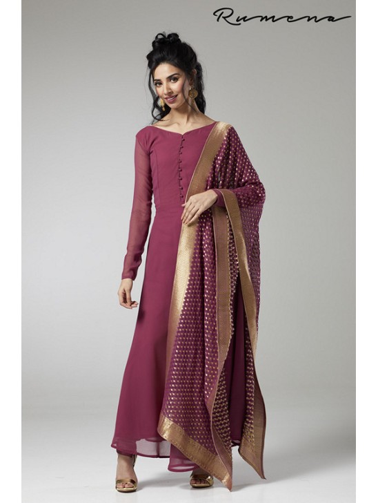 PLUM CIRCULAR FLARED READY MADE DRESS PLUM CIRCULAR FLARED READY MADE DRESS