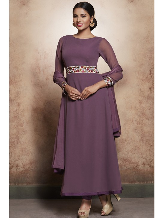 PURPLE ROSE CIRCULAR STYLE READY MADE SALWAR SUIT PURPLE ROSE CIRCULAR STYLE READY MADE SALWAR SUIT