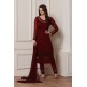 BERRY RED GEORGETTE DESIGNER READY MADE SALWAR SUIT BERRY RED GEORGETTE DESIGNER READY MADE SALWAR SUIT