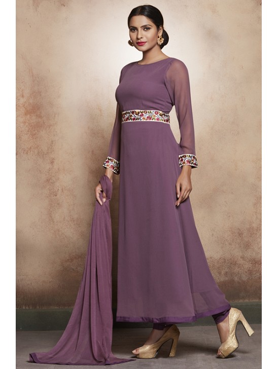 PURPLE ROSE CIRCULAR STYLE READY MADE SALWAR SUIT PURPLE ROSE CIRCULAR STYLE READY MADE SALWAR SUIT