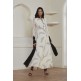 OFF WHITE PRINTED FLARED READY MADE WESTERN STYLE DRESS OFF WHITE PRINTED FLARED READY MADE WESTERN STYLE DRESS
