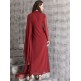 Maroon Long Line Dress Indian Party Suit
