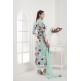 SEA BLUE JACKET STYLE FLORAL PRINTED SUIT SEA BLUE JACKET STYLE FLORAL PRINTED SUIT