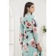 SEA BLUE JACKET STYLE FLORAL PRINTED SUIT SEA BLUE JACKET STYLE FLORAL PRINTED SUIT