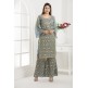 GREY EMBROIDERED SHARARA STYLE DRESS GREY EMBROIDERED SHARARA STYLE DRESS