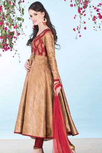 GORGEOUS MAROON KALIDAAR ANARKALI READY MADE SUIT