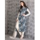 BLUE DRESS BOX PRINT DESIGNER SUIT BLUE DRESS BOX PRINT DESIGNER SUIT