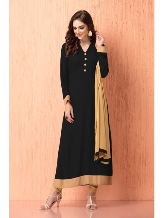 BROWN AND BEIGE CHURIDAAR READY MADE INDIAN SUIT BROWN AND BEIGE CHURIDAAR READY MADE INDIAN SUIT