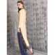 Beige Dress Tribal Printed Designer Wear Readymade Suit Beige Dress Tribal Printed Designer Wear Readymade Suit