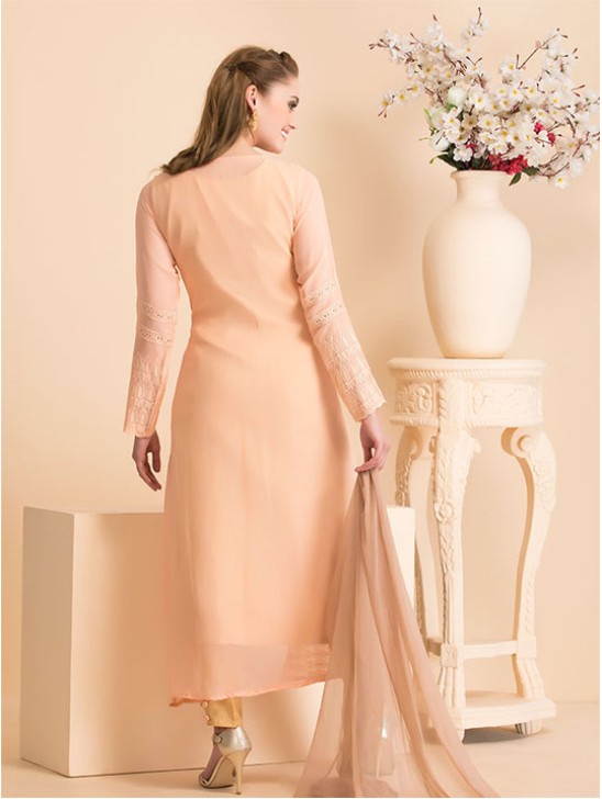 Gold Jacket Dress Luxury Pakistani Designer Party Suit