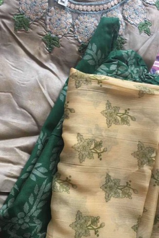 GREEN PAKISTANI STYLE DESIGNER READY MADE SUIT