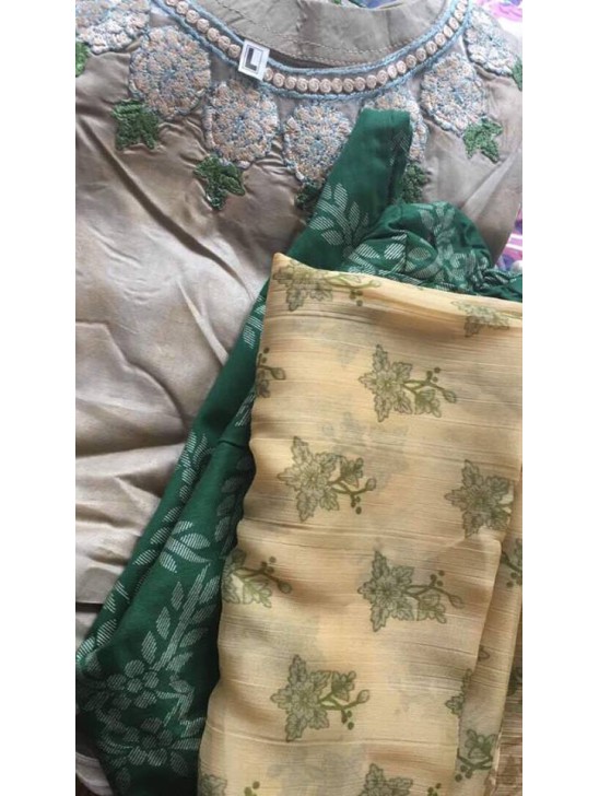 GREEN PAKISTANI STYLE DESIGNER READY MADE SUIT GREEN PAKISTANI STYLE DESIGNER READY MADE SUIT