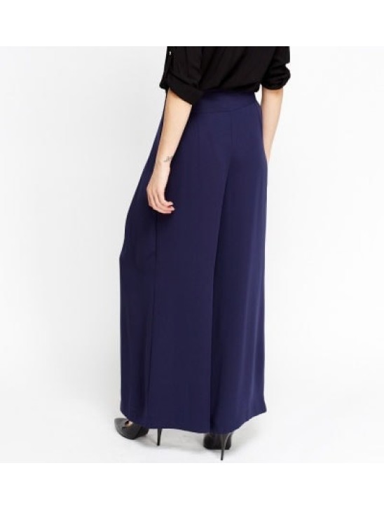 High Waisted Flared Navy Trouser High Waisted Flared Navy Trouser