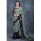 Olive Green Geometric Pattern Printed Saree Indian Casual Saree Olive Green Geometric Pattern Printed Saree Indian Casual Saree