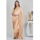 Beige Pakistani Designer Silk Saree Beige Pakistani Designer Silk Saree