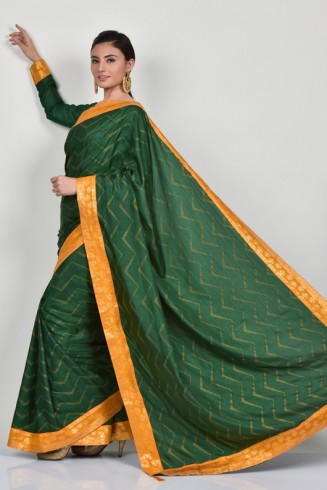 Green & Yellow Indian Mehndi Mayoun Saree