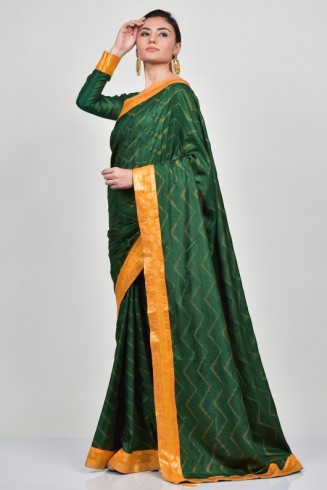 Green & Yellow Indian Mehndi Mayoun Saree