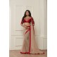 STUNNING NUDE SHADE SHIMMER BEIGE READY MADE SAREE STUNNING NUDE SHADE SHIMMER BEIGE READY MADE SAREE