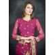 Magenta Purple Golden Embroidered Border Designer Saree Magenta Purple Golden Embroidered Border Designer Saree