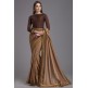 ZACS-772 BROWN GEORGETTE PARTY WEAR INDIAN READYMADE SAREE ZACS-772 BROWN GEORGETTE PARTY WEAR INDIAN READYMADE SAREE