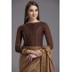 ZACS-772 BROWN GEORGETTE PARTY WEAR INDIAN READYMADE SAREE ZACS-772 BROWN GEORGETTE PARTY WEAR INDIAN READYMADE SAREE