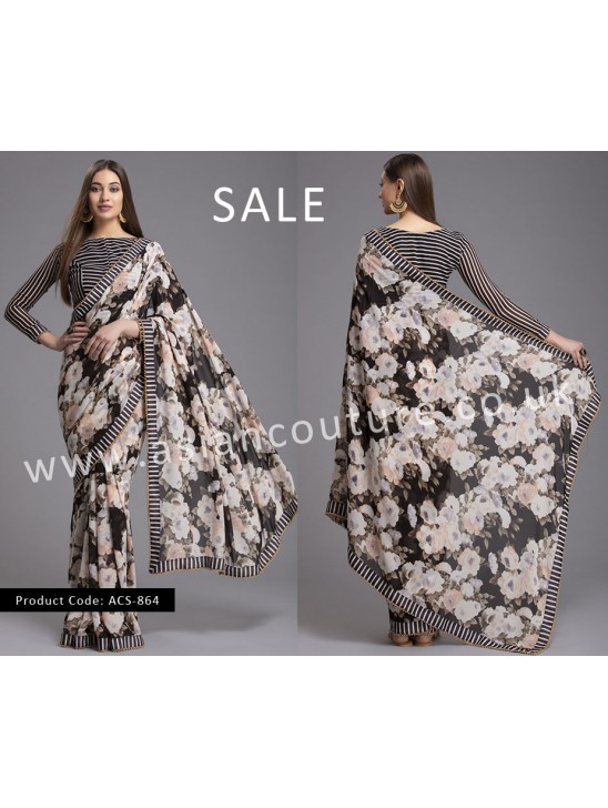 LUXURY NEW FLORAL PRINTED DESIGNER SAREE LUXURY NEW FLORAL PRINTED DESIGNER SAREE