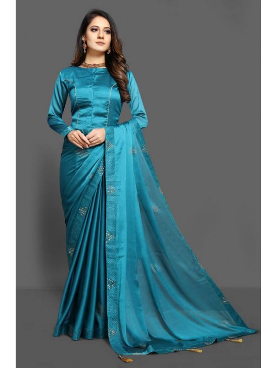 TEAL WEDDING DESIGNER SAREE TEAL WEDDING DESIGNER SAREE