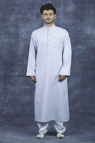 Light Grey High Quality Arabic Jubba