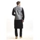 BLACK KURTA AND GREY JACKET STYLISH PAJAMA INDIAN SUIT BLACK KURTA AND GREY JACKET STYLISH PAJAMA INDIAN SUIT