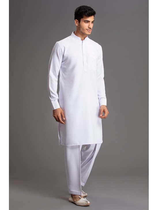 WHITE PATHANI KURTA SALWAR READYMADE SUIT WHITE PATHANI KURTA SALWAR READYMADE SUIT