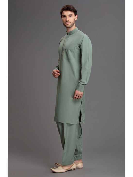 OLIVE GREEN MENS KURTA SALWAR SUIT OLIVE GREEN MENS KURTA SALWAR SUIT