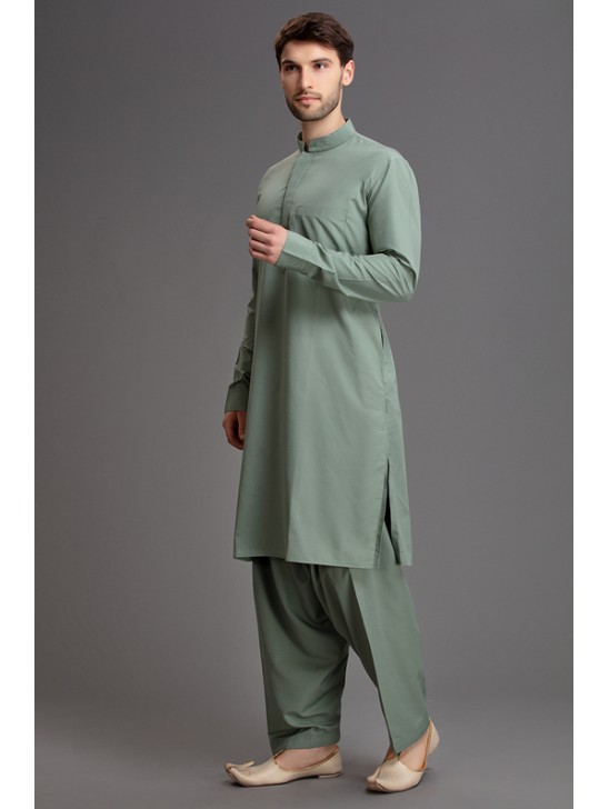 OLIVE GREEN MENS KURTA SALWAR SUIT OLIVE GREEN MENS KURTA SALWAR SUIT