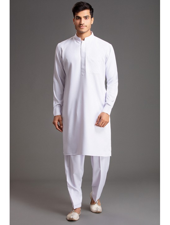 WHITE PATHANI KURTA SALWAR READYMADE SUIT WHITE PATHANI KURTA SALWAR READYMADE SUIT